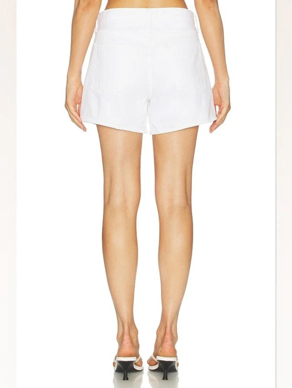 Agolde Parker High Rise Long Shorts White 25